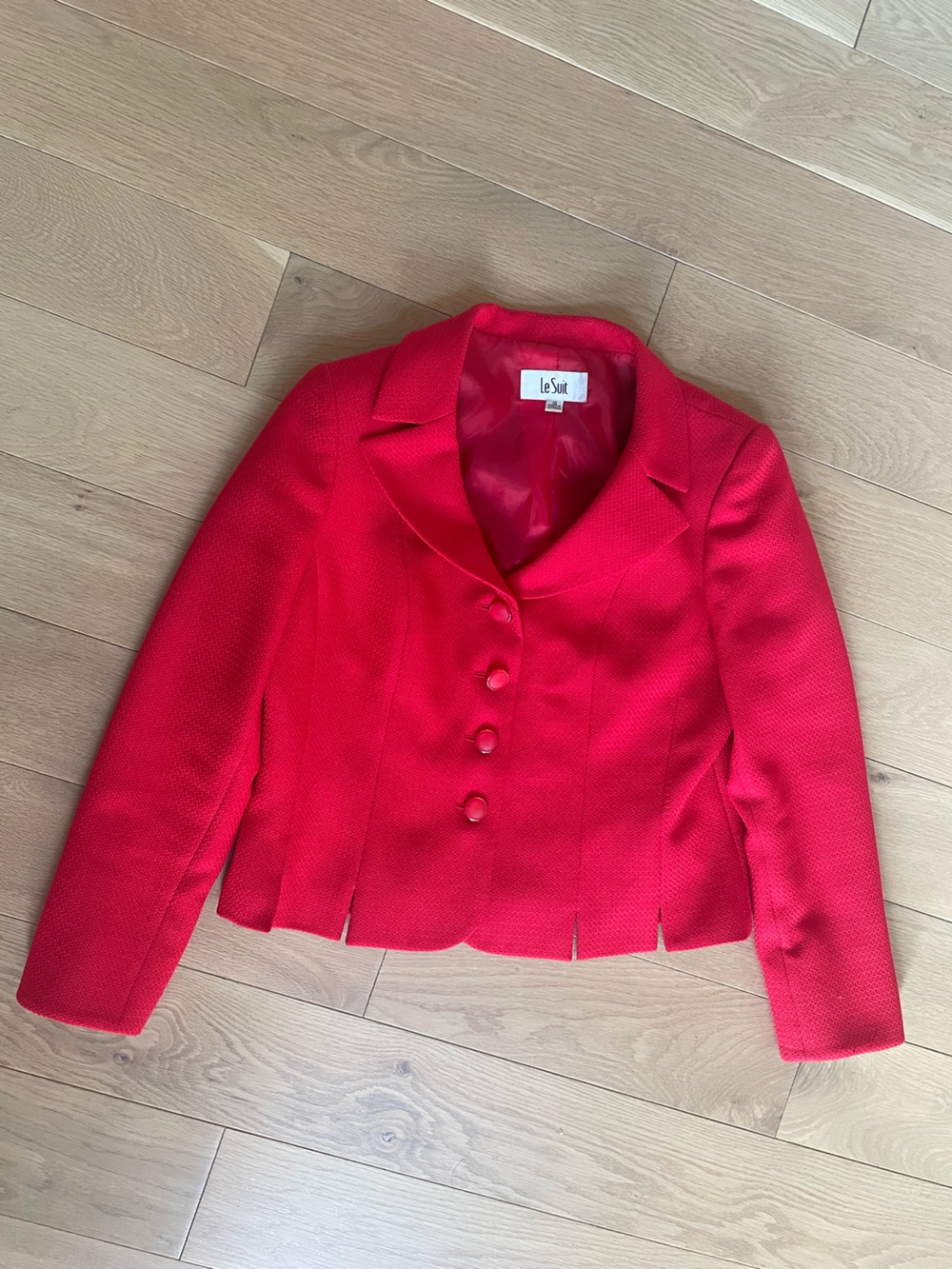 Le Suit Red Women's Blazer and Skirt Set - Picture 5 of 6